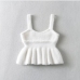 18Summer Ruffles U Neck Women Tank Top