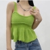 21Summer Ruffles U Neck Women Tank Top