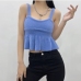 24Summer Ruffles U Neck Women Tank Top