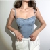 1Summer Sexy Backless Denim Cropped Tank Top