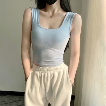 Summer Simple Square Neck Basic Tank Top