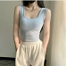 1Summer Simple Square Neck Basic Tank Top