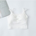 8Summer Solid Camisole Tops With Breast Pad