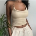 3Trendy Cowl Neck  Chain Halter Neck Tank Tops