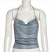 4Trendy Cowl Neck  Chain Halter Neck Tank Tops