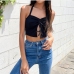 9Trendy Drawstring Ruched Hot Cropped Tank Top