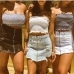 3Trendy Stringy Selvedge Strapless Tank For Women