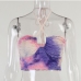 10Trendy Summer Halter Strapless Tie Dye Tank Top