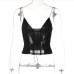 5V Neck Black Spaghetti Strap  Camisole Ladies Tops