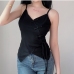 3V Neck Irregular Hem Cami Top