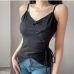 5V Neck Irregular Hem Cami Top