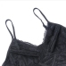 9V Neck Solid Lace Spaghetti Strap Tank Top