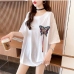10 Butterfly Pattern Embroidery Short Sleeve T Shirt