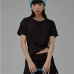 4  Fashion Cross Belt Backless Short Sleeve Top