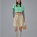 7 Korean Style  Fashion Short Sleeve Crop Top