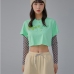 1 Korean Style  Fashion Short Sleeve Crop Top