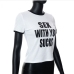 10 Leisure Time Letter Printing Short Sleeve T-Shirt