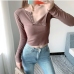 4Button Solid Long Sleeve  T Shirts For Women