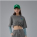 12Casual Cropped Crew Neck T Shirt