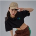 9Casual Cropped Crew Neck T Shirt