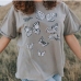 1Casual Gray Butterfly Printed Summer Women T Shirts