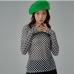 8Casual Grid Long Sleeve Fitted Women T Shirts