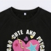 4Casual Heart Graffiti Short Sleeve Crop Top