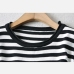 5Casual Loose Long Sleeve Striped Women T Shirts 