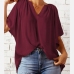 15Casual Solid Half Sleeve V Neck T Shirt