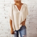 7Casual Solid Half Sleeve V Neck T Shirt