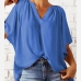 10Casual Solid Half Sleeve V Neck T Shirt