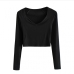 11Casual Solid Long Sleeve V Neck T Shirt