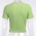 7Casual Solid Single Button Short Sleeve Top