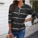 16Casual Striped V Neck Long Sleeve T Shirt