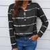 17Casual Striped V Neck Long Sleeve T Shirt