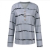 6Casual Striped V Neck Long Sleeve T Shirt