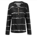 8Casual Striped V Neck Long Sleeve T Shirt