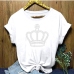 7Casual Summer Print Crew Neck Women T Shirts