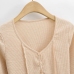 6Causal V Neck Knitting Long Sleeve T-Shirt