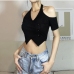 5Chic Off The Shoulder Halter Cropped Tops For Women