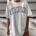 3Crew Neck Letter Printed Women Tee Shirts
