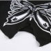 12Dark Butterfly Printed Crop Tops For Women