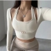 3Designer Halter Long Sleeve Ladies T Shirt Tops