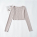 16Easy Matching Cotton Long Sleeve Cropped T Shirt