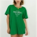 4Easy Matching Green Print Crew Neck Loose T Shirts