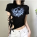 14Fashion Hollowed Out Short Sleeve Top For Women