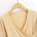 17Fashion Solid V Neck Long Sleeveless T Shirt