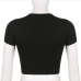8Graphic Black Crew Neck Knitting Summer Cropped Tops