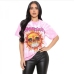 1Graphic Printed Loose Crew Neck T Shirts For Women