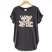 7Hip Hop Letter Print Oversized T Shirt